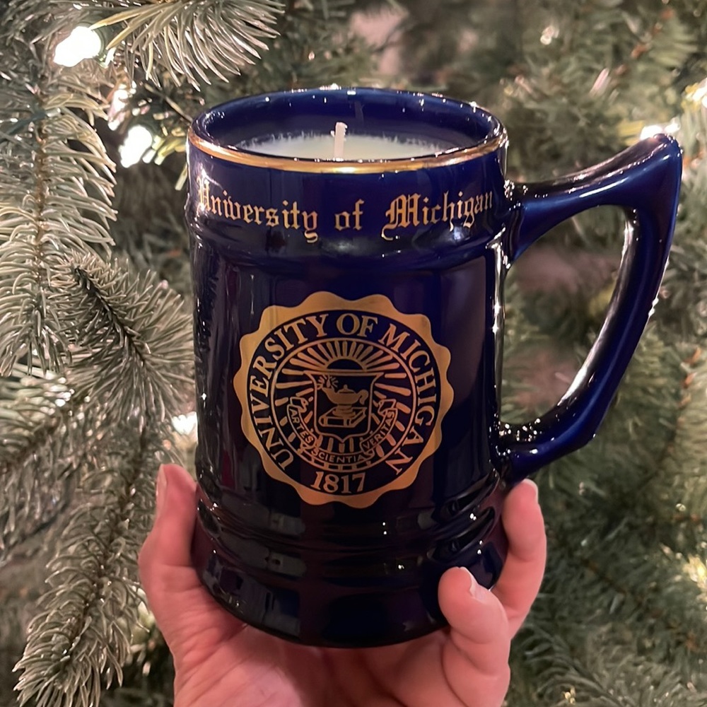2024 University of Michigan good luck football candle